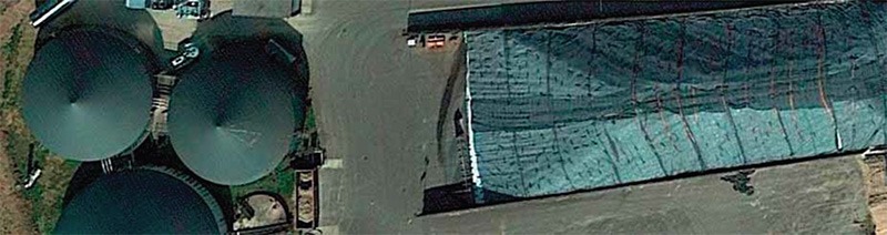 Biogasanlage Bünte von oben via Google Earth