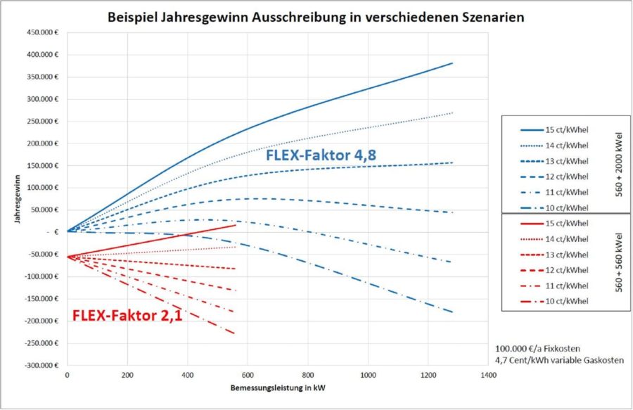 Jahresgewinn Ausschreibung Flexfaktor 2,1 und Flexfaktor 4,8