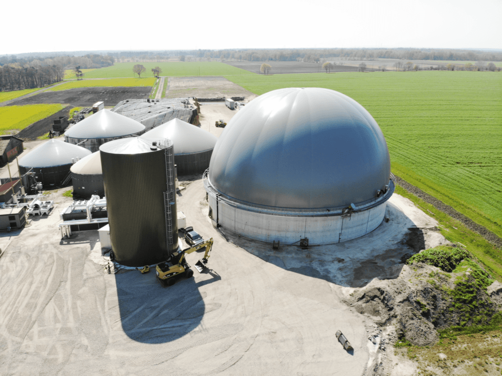 biogasanlage mit externem Gasspeicher